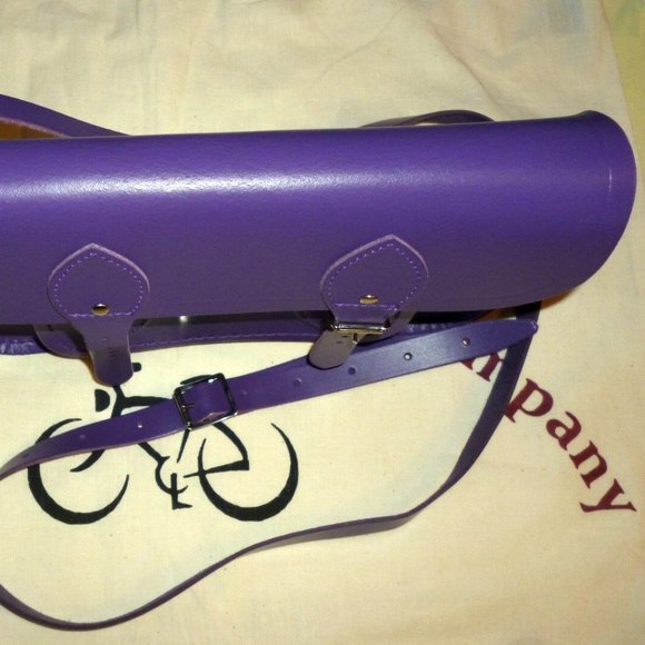 The Cambridge Satchel Company purple leather bag. Made in UK. - Picture 3 of 4
